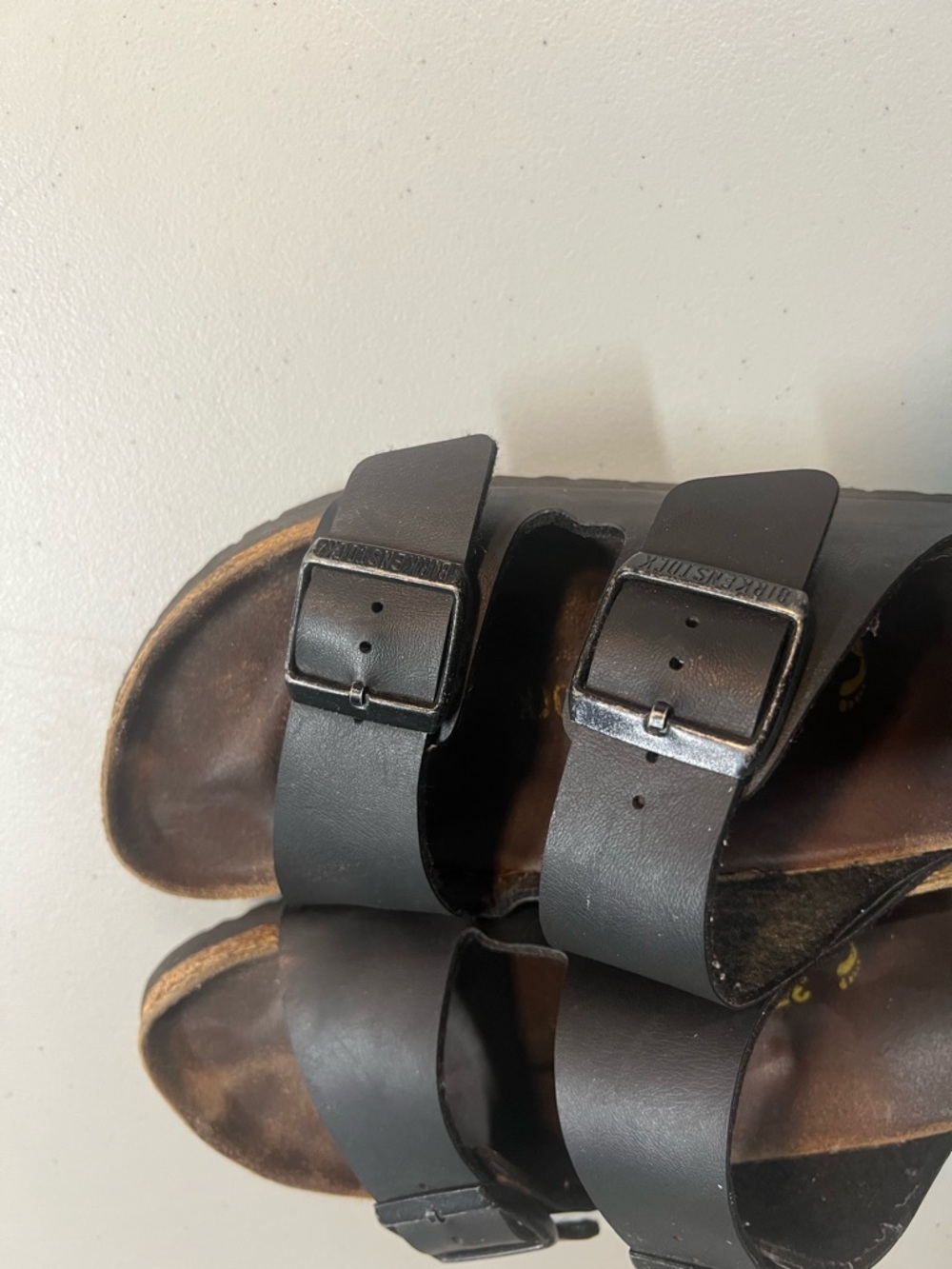 Birkenstock Arizona Black Sandals Women’s 37 EU 240 Leather Cork Footbed - Picture 5 of 10